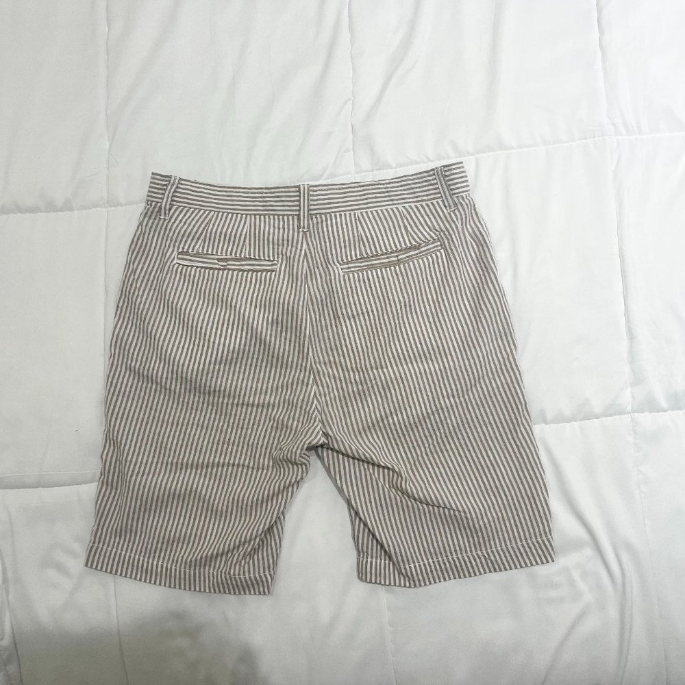 Brown-Striped Hudson and Barrow Deck Shorts